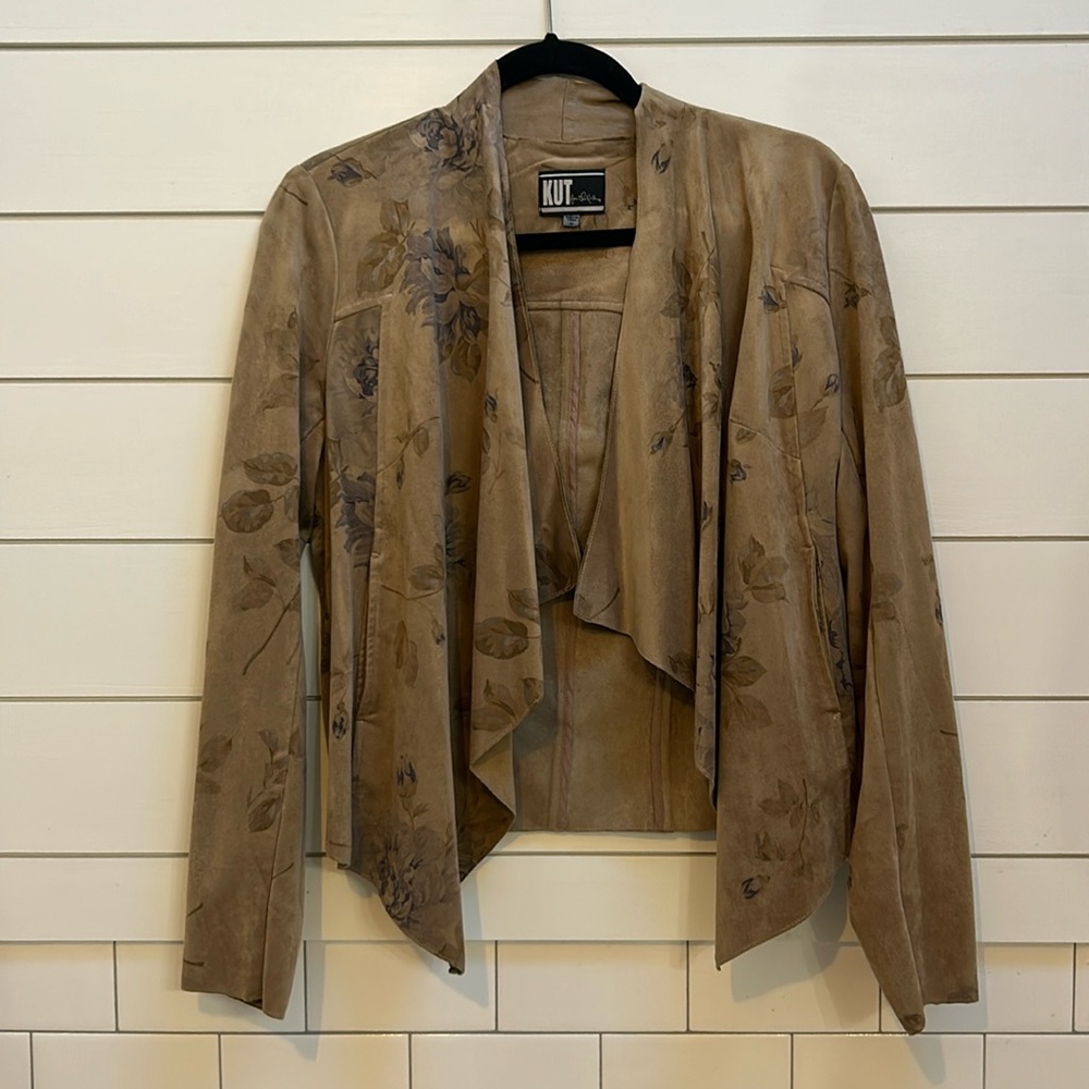 Kut from the Kloth Tan Overlay Jacket Women's Size M